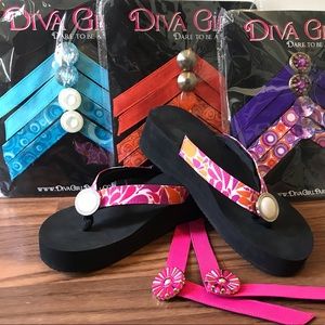 Diva Girl Changeable Flip Flops